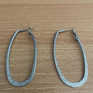 Pair of silver earrings 2 inches long